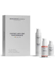 Das Bergamond and Birch Coffret Anti Age Performance zeigt eine helle Box mit Anti Age Cream Peptide Firming Serum und Firming Eye Cream als kuratierte Anti Aging Routine für Gesicht und Augen.