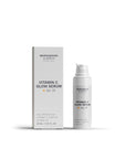 Das Bild zeigt das Bergamond and Birch Vitamin C Glow Serum No 19 mit Faltschachtel als minimalistischen Produktpackshot.
