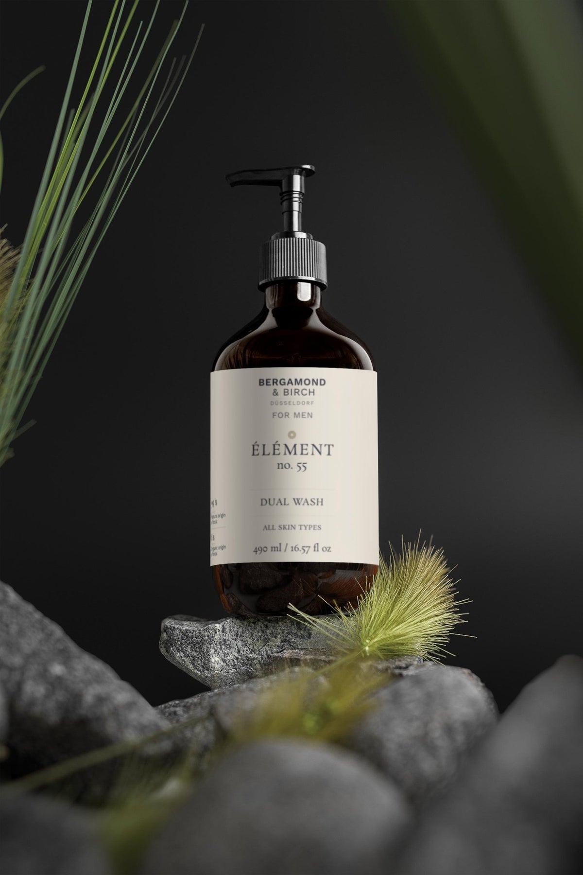 Bergamond & BirchÉlément No. 55 – Dual Wash for Men2 - in - 1 Hair & Body Wash