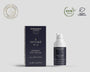 Minimalist product and packaging shot of Bergamond & Birch Optaré No. 31 Firming Eye Cream, dermatologically approved, vegan, and 100% natural formula.
